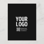 Uw logo met bewerkbare QR-code en tekst Informatiekaartje (Achterkant)