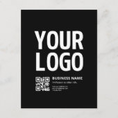 Uw logo met bewerkbare QR-code en tekst Informatiekaartje (Voorkant)