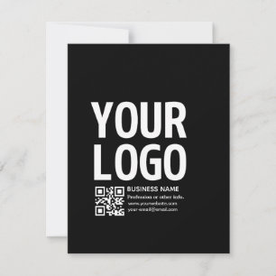 Uw logo met bewerkbare QR-code en tekst Kaart
