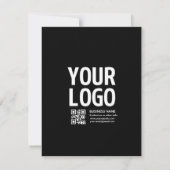 Uw logo met bewerkbare QR-code en tekst Kaart (Achterkant)