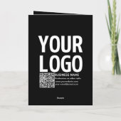 Uw logo met bewerkbare QR-code en tekst Kaart (Achterkant)