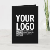 Uw logo met bewerkbare QR-code en tekst Kaart (Voorkant)