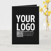 Uw logo met bewerkbare QR-code en tekst Kaart (Gele Bloem)