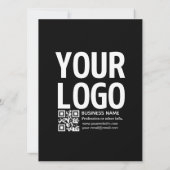 Uw logo met bewerkbare QR-code en tekst Kaart (Achterkant)