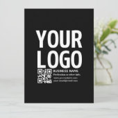 Uw logo met bewerkbare QR-code en tekst Kaart (Staand voorkant)