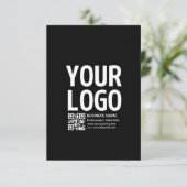 Uw logo met bewerkbare QR-code en tekst Kaart (Staand voorkant)