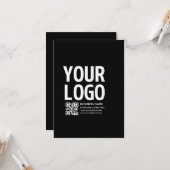 Uw logo met bewerkbare QR-code en tekst Kaart (Voorkant / Achterkant in situ)