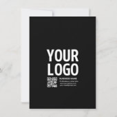 Uw logo met bewerkbare QR-code en tekst Kaart (Achterkant)
