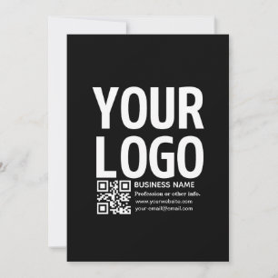 Uw logo met bewerkbare QR-code en tekst Kaart