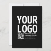 Uw logo met bewerkbare QR-code en tekst Kaart (Achterkant)