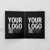 Uw logo met bewerkbare QR-code en tekst Kaart (Binnen)