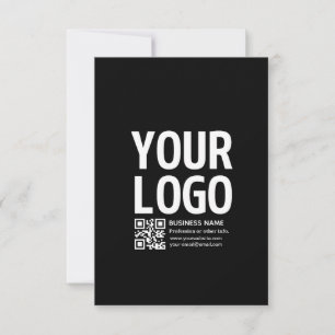 Uw logo met bewerkbare QR-code en tekst Kaart