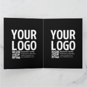 Uw logo met bewerkbare QR-code en tekst Kaart (Binnen)