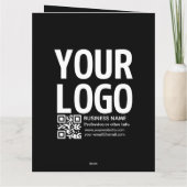 Uw logo met bewerkbare QR-code en tekst Kaart (Achterkant)