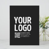 Uw logo met bewerkbare QR-code en tekst Kaart (Staand voorkant)
