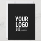 Uw logo met bewerkbare QR-code en tekst Kaart (Achterkant)