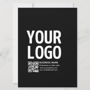 Uw logo met bewerkbare QR-code en tekst Kaart