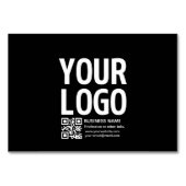 Uw logo met bewerkbare QR-code en tekst Kaart (Achterkant)