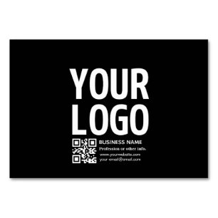 Uw logo met bewerkbare QR-code en tekst Kaart
