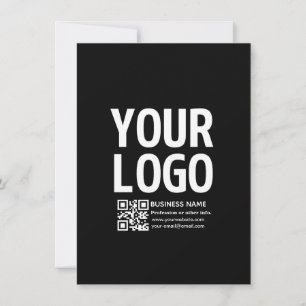Uw logo met bewerkbare QR-code en tekst Kaart