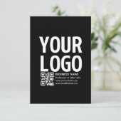 Uw logo met bewerkbare QR-code en tekst Kaart (Staand voorkant)