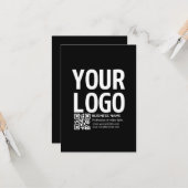 Uw logo met bewerkbare QR-code en tekst Kaart (Voorkant / Achterkant in situ)