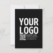 Uw logo met bewerkbare QR-code en tekst Kaart (Achterkant)