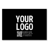 Uw logo met bewerkbare QR-code en tekst Kaart (Achterkant)