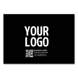 Uw logo met bewerkbare QR-code en tekst Kaart