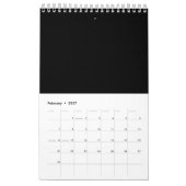 Uw logo met bewerkbare QR-code en tekst Kalender (Feb 2027)