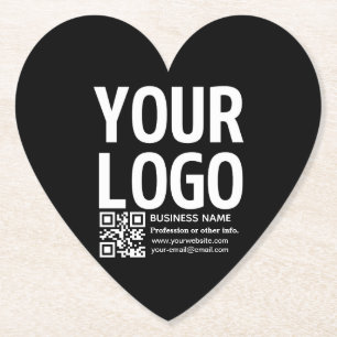 Uw logo met bewerkbare QR-code en tekst Kartonnen Onderzetters