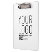 Uw logo met bewerkbare QR-code en tekst Klembord (Links)
