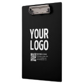 Uw logo met bewerkbare QR-code en tekst Klembord (Links)