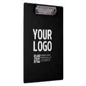 Uw logo met bewerkbare QR-code en tekst Klembord (Rechts)