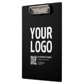 Uw logo met bewerkbare QR-code en tekst Klembord (Links)
