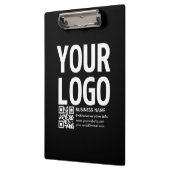 Uw logo met bewerkbare QR-code en tekst Klembord (Links)