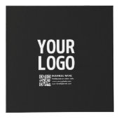 Uw logo met bewerkbare QR-code en tekst  Kubus (Voorkant)
