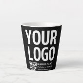 Uw logo met bewerkbare QR-code en tekst Latte Mok (Voorkant)