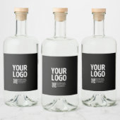 Uw logo met bewerkbare QR-code en tekst Likeurfles Etiket (Flessen)