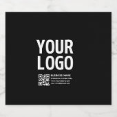 Uw logo met bewerkbare QR-code en tekst Likeurfles Etiket (Enkel label)