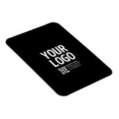 Uw logo met bewerkbare QR-code en tekst  Magneet (Rechterzijde)