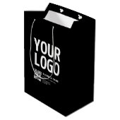 Uw logo met bewerkbare QR-code en tekst Medium Cadeauzakje (Achterkant Gekanteld)