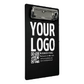 Uw logo met bewerkbare QR-code en tekst Mini Klembord (Schuin)
