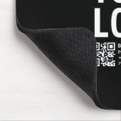 Uw logo met bewerkbare QR-code en tekst Muismat (Hoek)