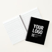 Uw logo met bewerkbare QR-code en tekst Notitieboek (Binnen)