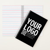 Uw logo met bewerkbare QR-code en tekst Notitieboek (Binnen)