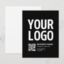 Uw logo met bewerkbare QR-code en tekst