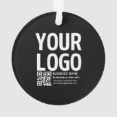 Uw logo met bewerkbare QR-code en tekst  Ornament (achterkant)