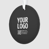 Uw logo met bewerkbare QR-code en tekst  Ornament (voorkant)