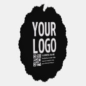 Uw logo met bewerkbare QR-code en tekst Ornament Kaart (Rechts)